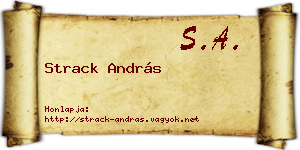 Strack András névjegykártya